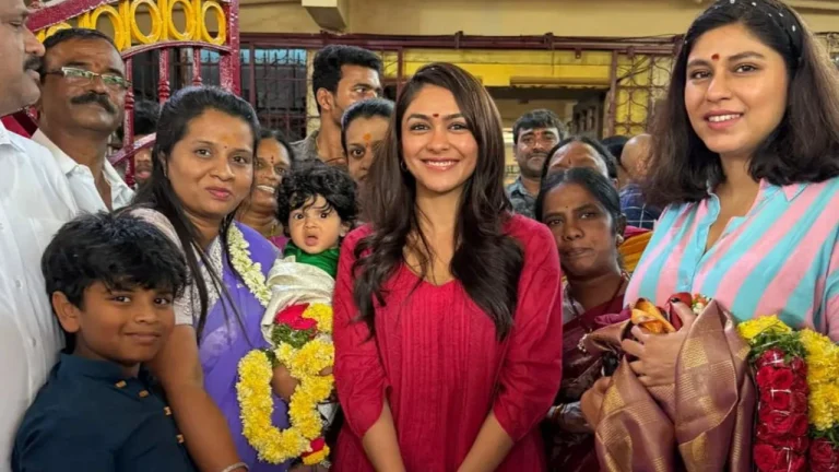 Mrunal Thakur seeks blessings at Balkampet Yellamma temple ahead of Vijay Deverakonda co-starrer Family Star release