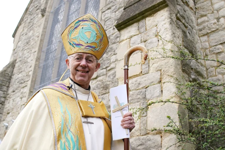 Archbishop of Canterbury leads Palm Sunday procession at start of Holy Week