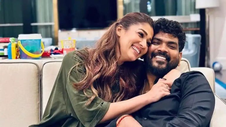 Nayanthara cuts her birthday cake with husband Vignesh Shivan, twins as she turns 39 | Watch