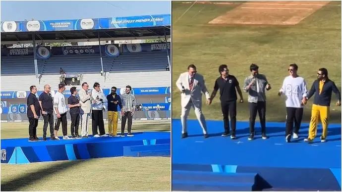 Sachin Tendulkar Grooves To ‘Naatu Naatu’ Alongside Ram Charan, Akshay Kumar, And Suriya at ISPL