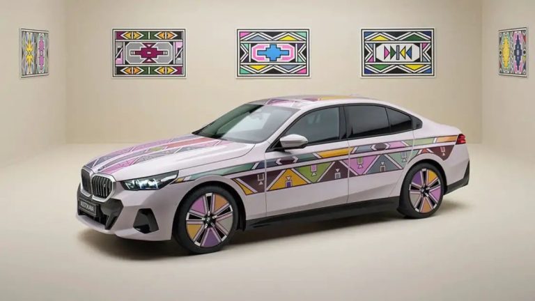 BMW Unveils I5 Flow Nostokana With Esther Mahlangu’s Ndbele Designs At Frieze Los Angeles