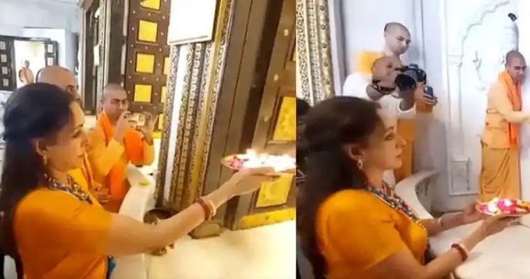 Maha Shivratri 2024: Hema Malini offers prayers, performs aarti in Ujjain’s Iskcon temple