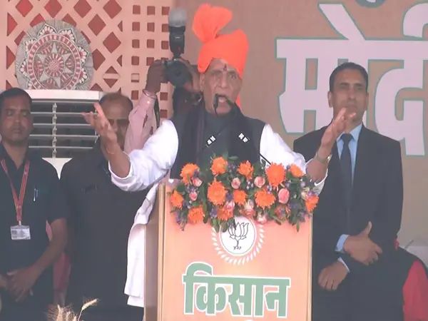 LS Polls: Rajnath Singh seeks support from farmers, says track record of BJP has been excellent