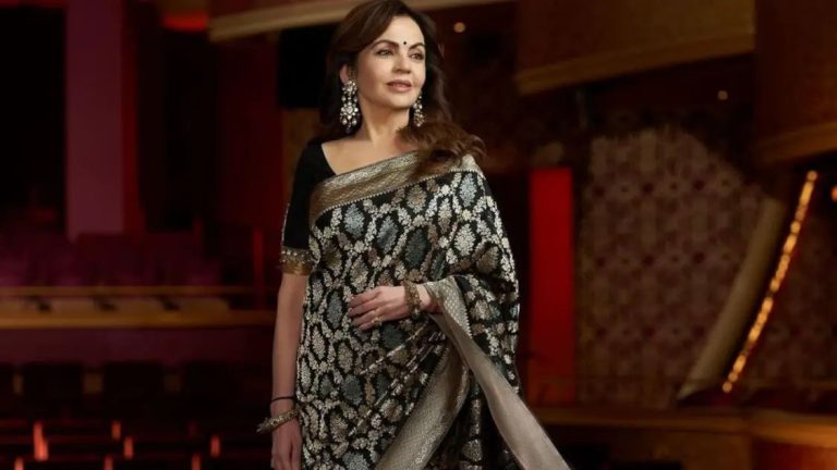 Nita Ambani stuns in regal Banarasi saree at 71st Miss World pageant