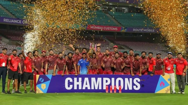 Nitish Rana Shines As DYP Red Beat Income Tax To Clinch DY Patil T20 Cup 2024 Title