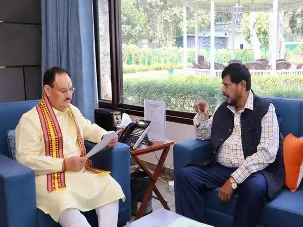 Ramdas Athawale meets BJP President Nadda, demands two Lok Sabha seats for party in Maharashtra