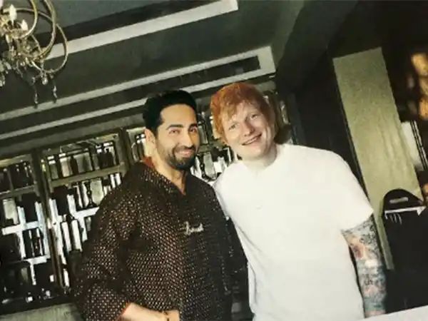 Ayushmann Khurrana meets Ed Sheeran, treats him to his mother’s ‘pinni’