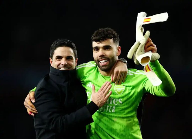 David Raya pulls out the stops to end Arsenal’s long wait for a Champions League quarter-final