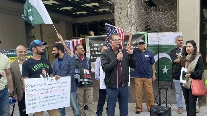 PTI Supporters Stage Demonstrations Outside IMF’s Washington Headquarters | Watch