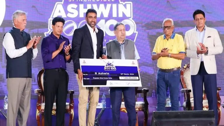 Ravichandran Ashwin awarded Rs 1 Crore by N Srinivasan & TNCA for Incredible Feat