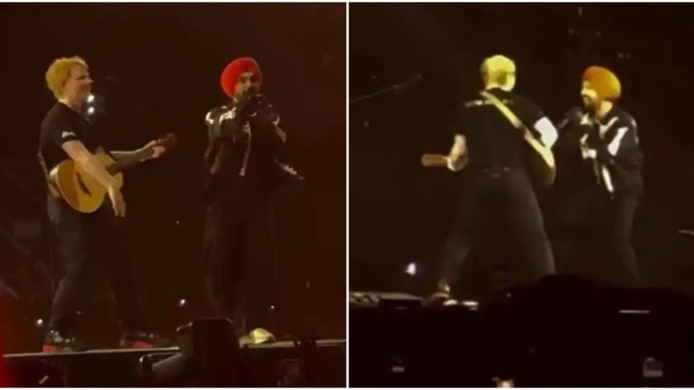 WATCH: Ed Sheeran and Diljit Dosanjh make crowd go gaga as they perform song Lover; Mira Rajput-Misha enjoy