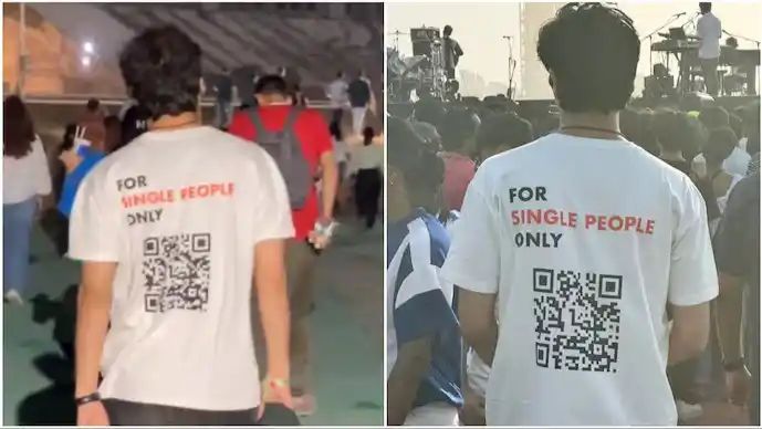 For single people only’: Man wears t-shirt with QR Code at Ed Sheeran’s Mumbai concert