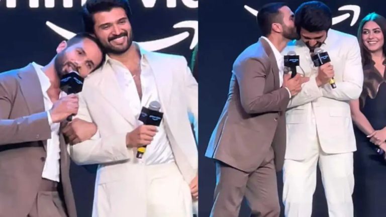 WATCH: Shahid Kapoor kisses Vijay Deverakonda’s cheek to thank him for Kabir Singh; ‘Na Arjun Reddy Bani Hoti…’