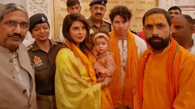 Priyanka Chopra, Nick Jonas Offer Prayers At Ayodhya’s Ram Temple With Daughter Malti – PICS