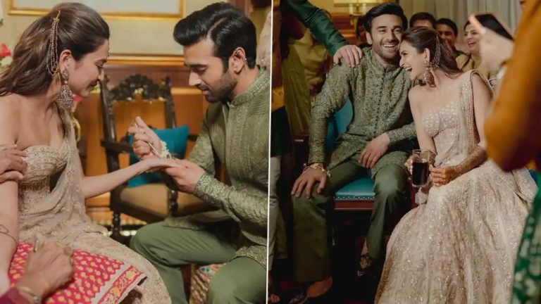 Lovebirds Pulkit Samrat and Kriti Kharbanda Share Colourful Mehendi Celebration Pics