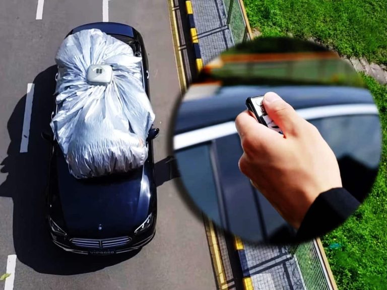 Is it stressful to put a cover on a car?  So this remote cover will make your problem easier