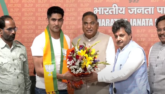 Big blow to Congress before Lok Sabha elections!  Boxer Vijender Singh joins BJP