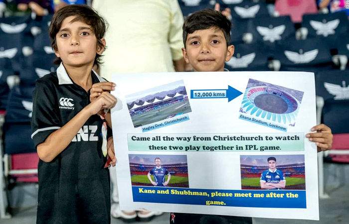 Covering a distance of 12 thousand kilometers, two little fans reached Lucknow to see the captain of Gujarat Titans