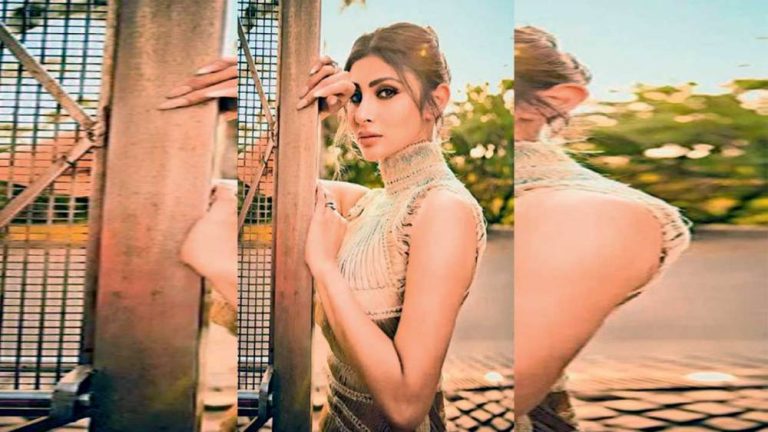 Mouni Roy shared a picture in a golden bodycon dress and showed her glamorous look