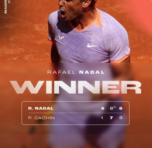 Rafael Nadal’s fitness improves, reaches fourth round of Madrid Open