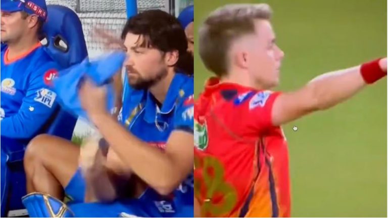 Watch- Controversy Erupts After Tim David Signals Suryakumar To Take DRS For Wide After Watching Replay; Umpire Ignores Sam Curran’s Protests