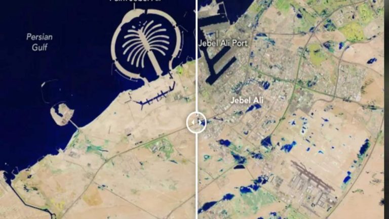 Dubai flood: NASA released space photos of flood in Dubai, see the devastation