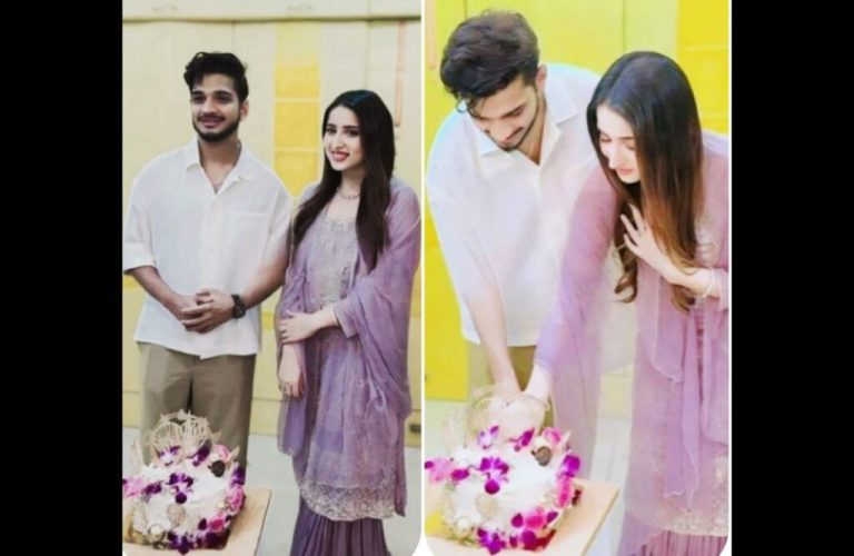 Munawar Faruqui's first photo after marriage came out, holding wife Mahjabeen's hand and cutting the cake