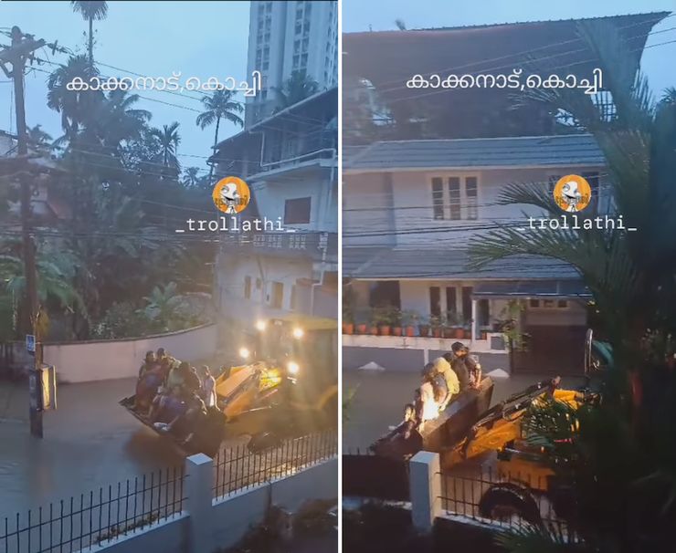 JCB Drops Office-Goers Home After Kochi Roads Get Flooded [Video]