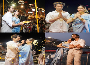 Rajkummar, Janhvi perform Ganga aarti in Varanasi ahead of 'Mr & Mrs Mahi' release