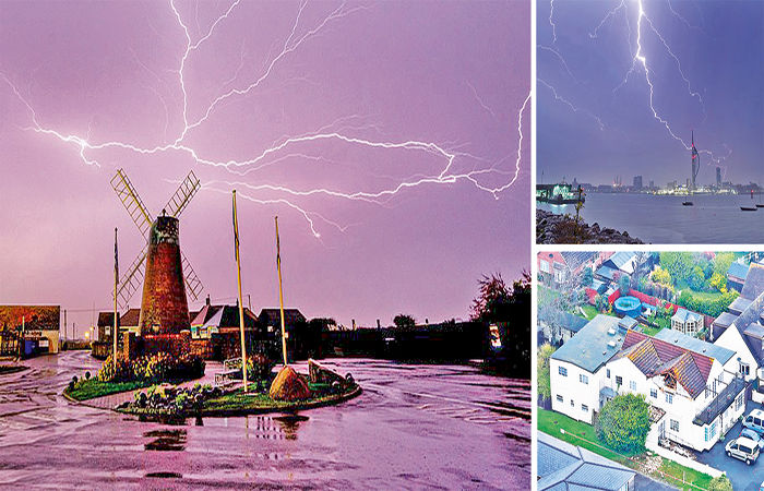 More than 35,000 lightning strikes in Britain overnight, fear among people, fear of storm