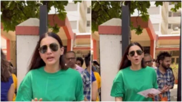 Lok Sabha Election 2024: Gauahar Khan, who came to vote, was not allowed to vote by the authorities, the actress was furious…