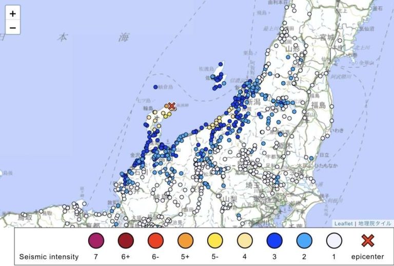 Earthquake of 5.9 magnitude hits Ishikawa province of Japan, bullet trains temporarily halted