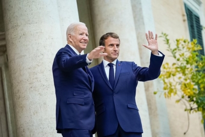 Joe Biden, Macron pledge support to Ukraine at start of state visit