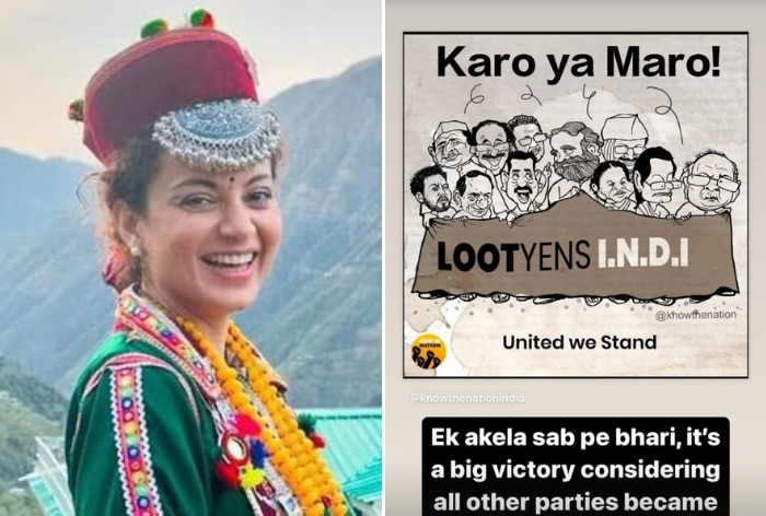 MP Kangana Ranaut Praises PM Modi for Mandi Victory Against 40 Chor of I.N.D.I.A.