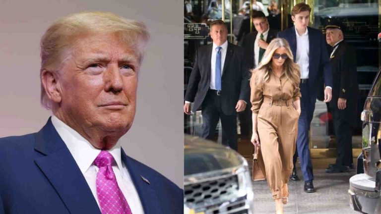 Melania leaves Trump Tower with Barron after Stormy Daniels' advice