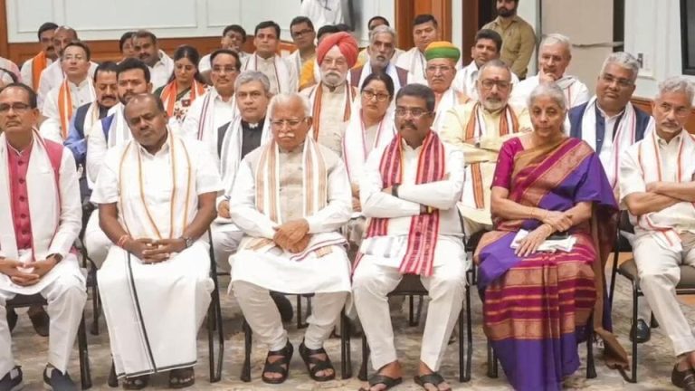 Modi Cabinet 2024 : In Modi 3.0 cabinet, 32 ministerial positions that BJP keeps, how many for TDP-JDU and other component parties?