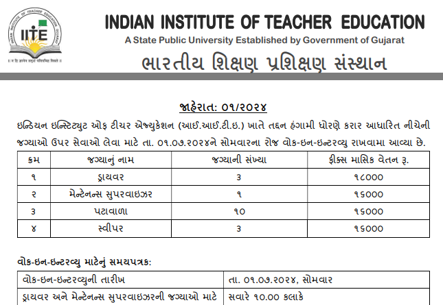 Recruitment for 17 posts of Driver, Supervisor and Peon