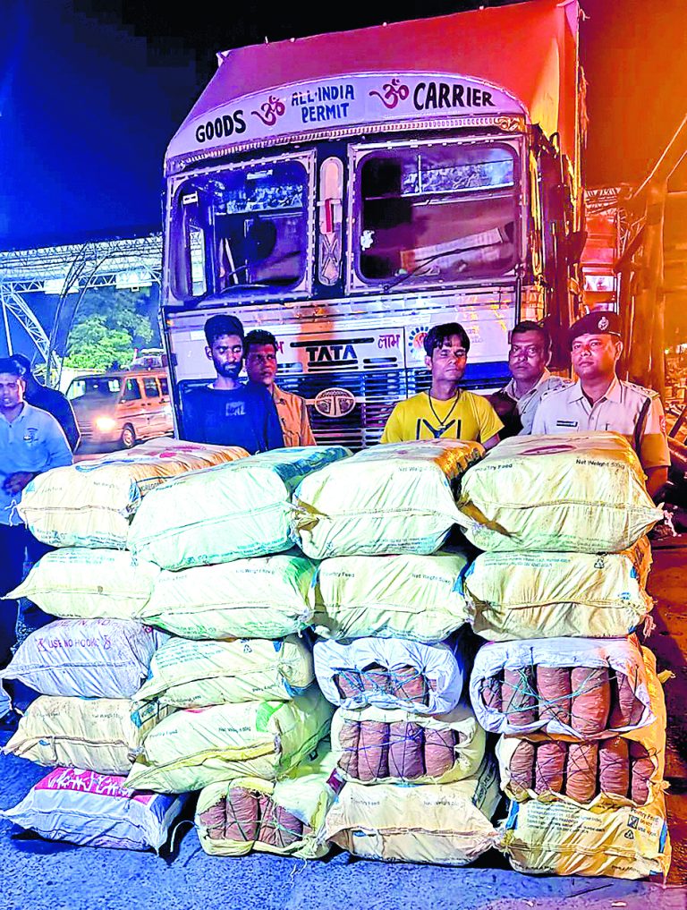 516 kg ganja seized in Sankara, two arrested