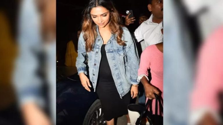 Deepika Padukone went out for dinner with family, baby bump visible in black bodycon dress…