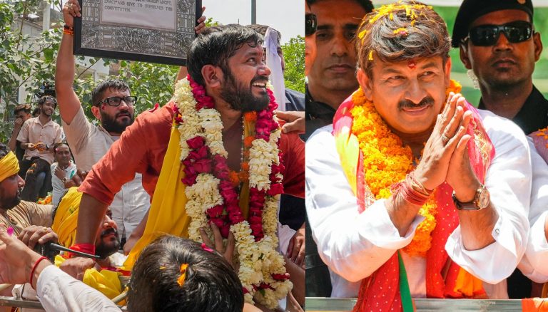 Manoj Tiwari North East Delhi Seat Result 2024: Manoj Tiwari is leading in Delhi, Kanhaiya is trailing, who once worked with actor Ajay Devgn.