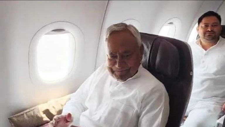 With Nitish Kumar in the front seat and Tejashwi in the back, was there any 'planning' done on the plane before it landed in Delhi?