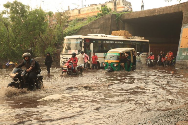 Water seeped into 100 houses in Baghbeda's low-lying settlements, Jukshali under bridge flooded, leaving people worried.