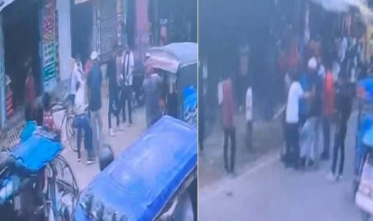 CCTV footage of JTU metropolitan leader being caned and dragged into a market in Bhagalpur is going viral.