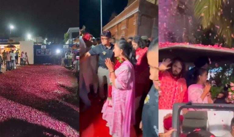 Anant Ambani, Radhika Merchant receive grand welcome in Jamnagar-Read