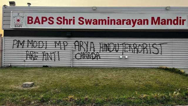 Hinduphobia in Canada: Hindu Temple Vandalised