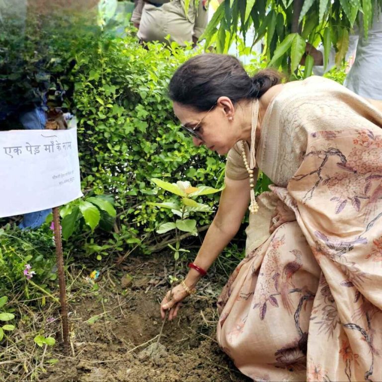 Hema Malini Promotes Green Initiatives with Tree Plantation