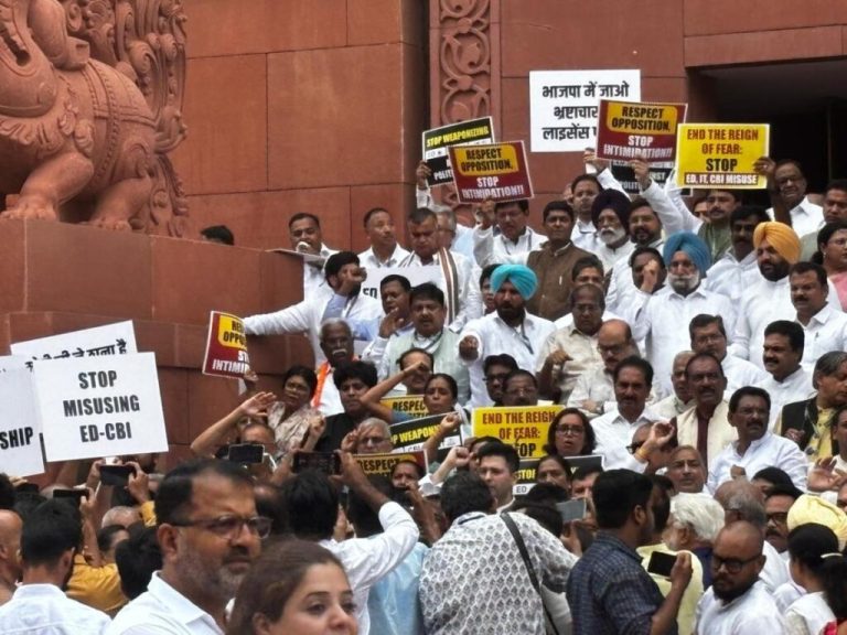 Permission denied to discuss NEET malpractice, opposition MPs protest in Parliament