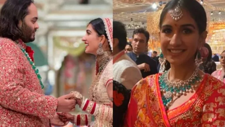 Radhika Merchant flaunts ‘Mangalsutra’.. oozes new bride glow as she poses with her cute smile