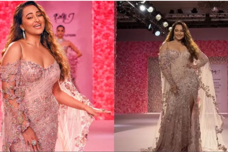 Sonakshi Sinha does wrap walk for the first time after marriage, looks gorgeous in a pickup gown