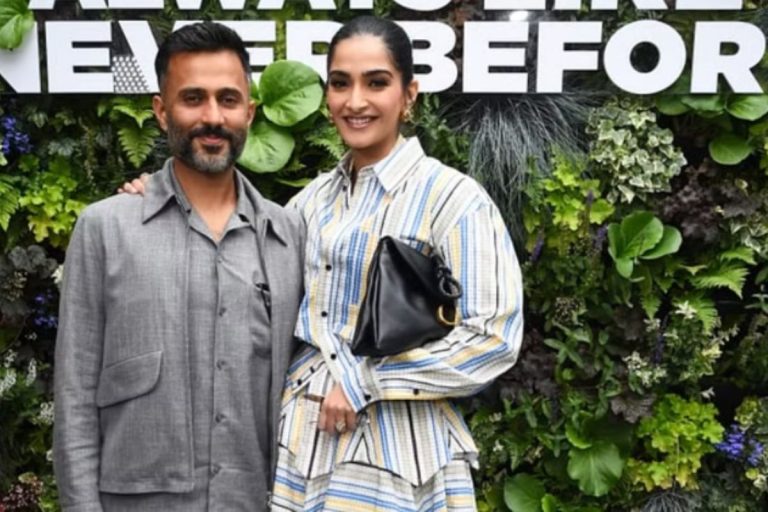 Sonam Kapoor arrived in style to watch the women's Wimbledon final with husband Anand Ahuja.